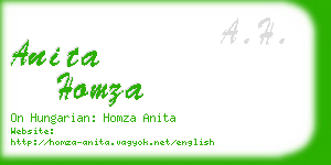 anita homza business card